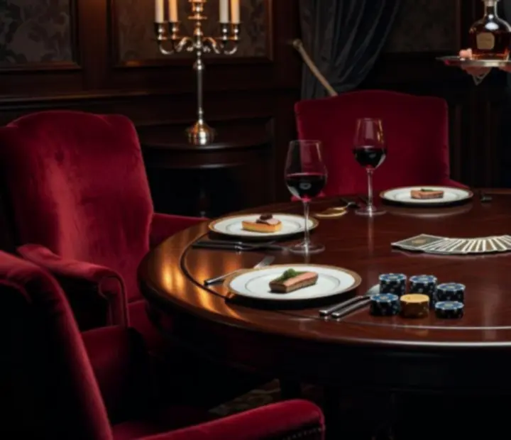 Privát pókerasztal elegáns felszolgálással és fine dining fogásokkal